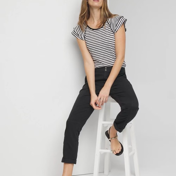 WHBM Pret-a-Pedi Black Cropped Ankle Pant Black Size 8 - Picture 4 of 12